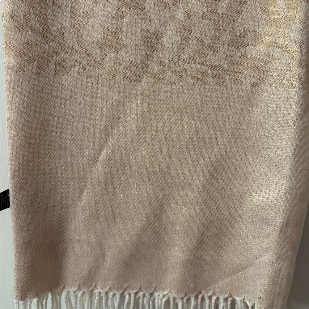 White House Black Market peach‎ & copper Scarf NWT - Picture 4 of 8